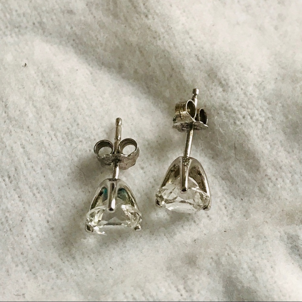 2 Carat Cubic Zirconia Studs in Sterling Silver - Picture 2 of 8
